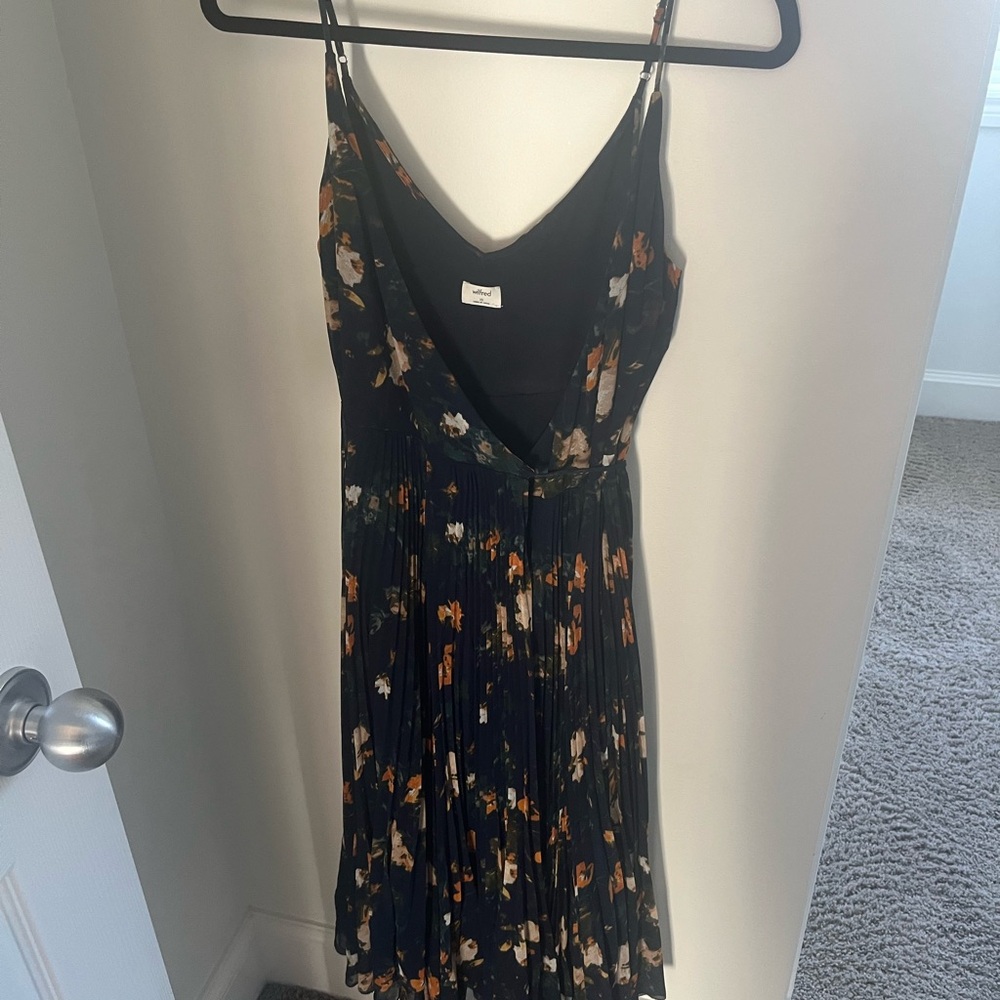 Wilfred Navy Floral Midi Dress